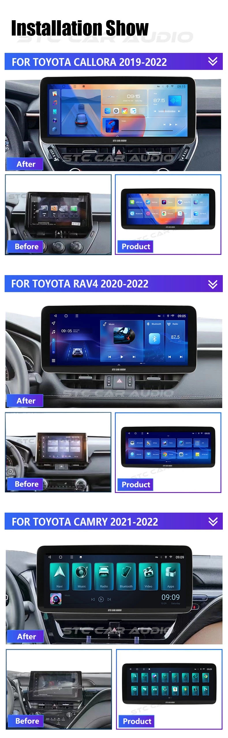 12.3inch 1920*720p Qled Car Radio with Screen Multimedia Player WiFi 4G LTE Bt DVR