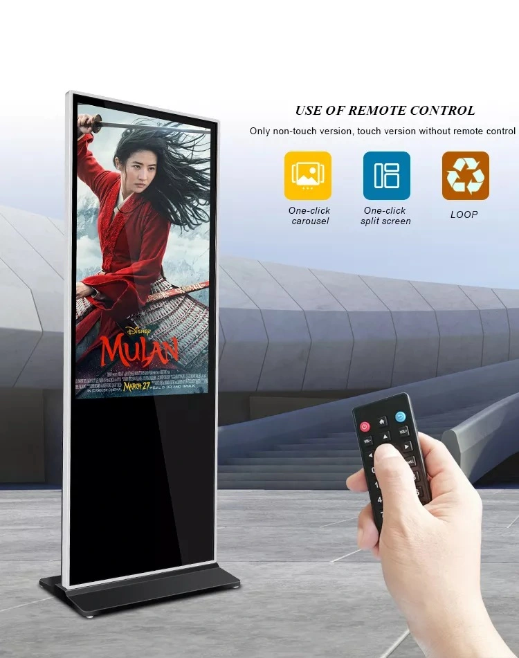 OLED Screen for Watch Laptop Thin Floor Standing Advertising Kiosk 32/43/49/55/65 Inch Custom Touch Screen Digital Signage and Displays