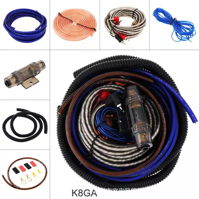 Amplifier Install Kit 0/4/8 Gauge AMP Car Audio Wiring Kit Cable