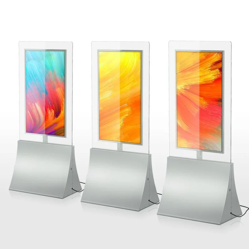 43 Inch Thin Transparent Android Advertising Display Double Sided LCD Digital Signage and LCD Window Display Advertising Player