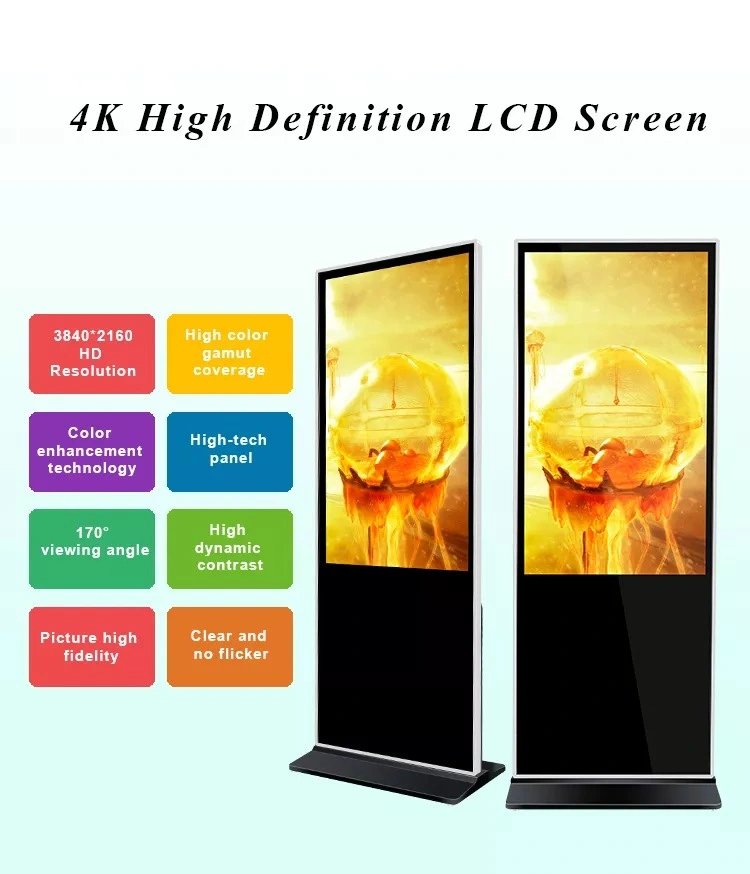 Floor Standing Kiosk Wholesale 40 Inch TV LED 2K Full HD TV Android Smart LCD Module