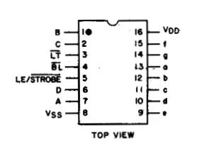 IC CD4511be CMOS Bcd-to-7-Segment Latch Decoder Drivers, DIP-16, Electronic Components, Integrated Circuit, IC Chip