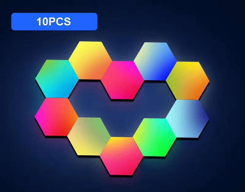 Bedside Wall Lamp Gaming Ambient Smart Honeycomb Pick up Rhythm Light