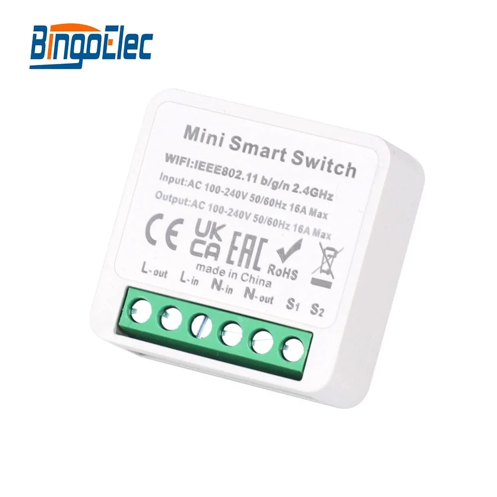 Bingoelec Universal DIY 2way 16A WiFi Control Mini Smart Switch Module