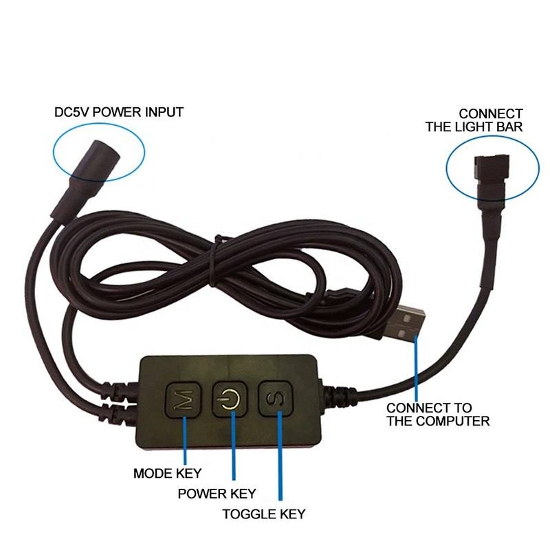 Sp616e Bluetooth Compatible Music Controller Monitor USB Computer TV Backlight PC for DC 5V Ws2812b LED Strips Lights