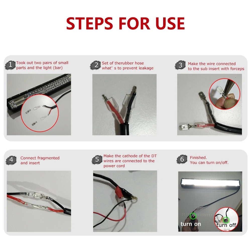 Co Light Car LED Light Bar Wire 3m 12V 24V 40A Wiring Harness Relay Loom Cable