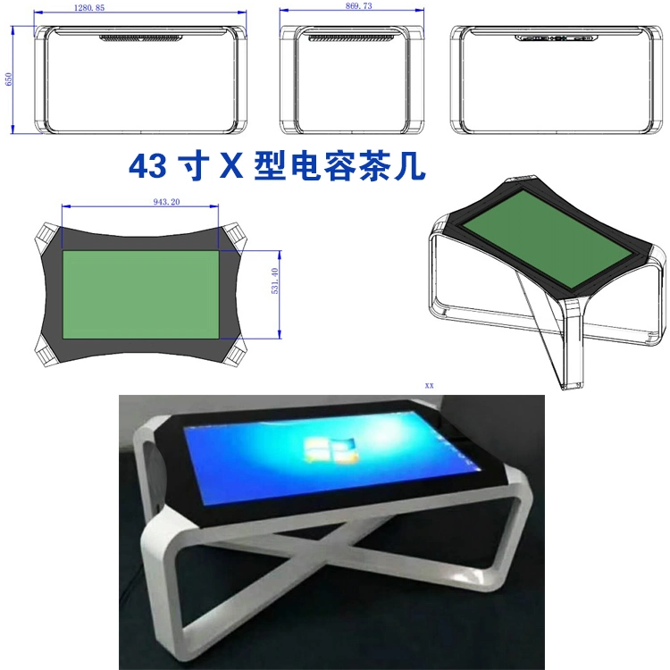 32 Inchinteractive Information Smart Table LCD Advertising Display Kiosk for Coffee Bar Table/Conference/Restaurant/Meeting Room