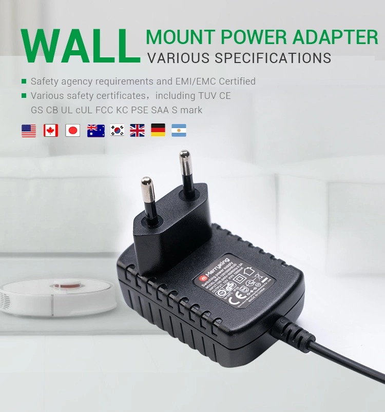 Merryking 12W Power Supply 12V 1A Power Adapter 12volt 1AMP Wall AC DC Power Adaptor for LED LCD TV LG