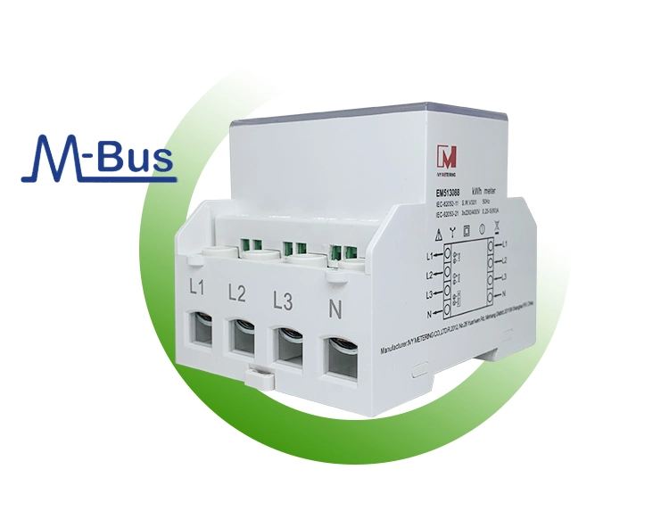 Mbus MID Approved Three Phase M-Bus Multifunction Electric DIN Rail Energy Meter