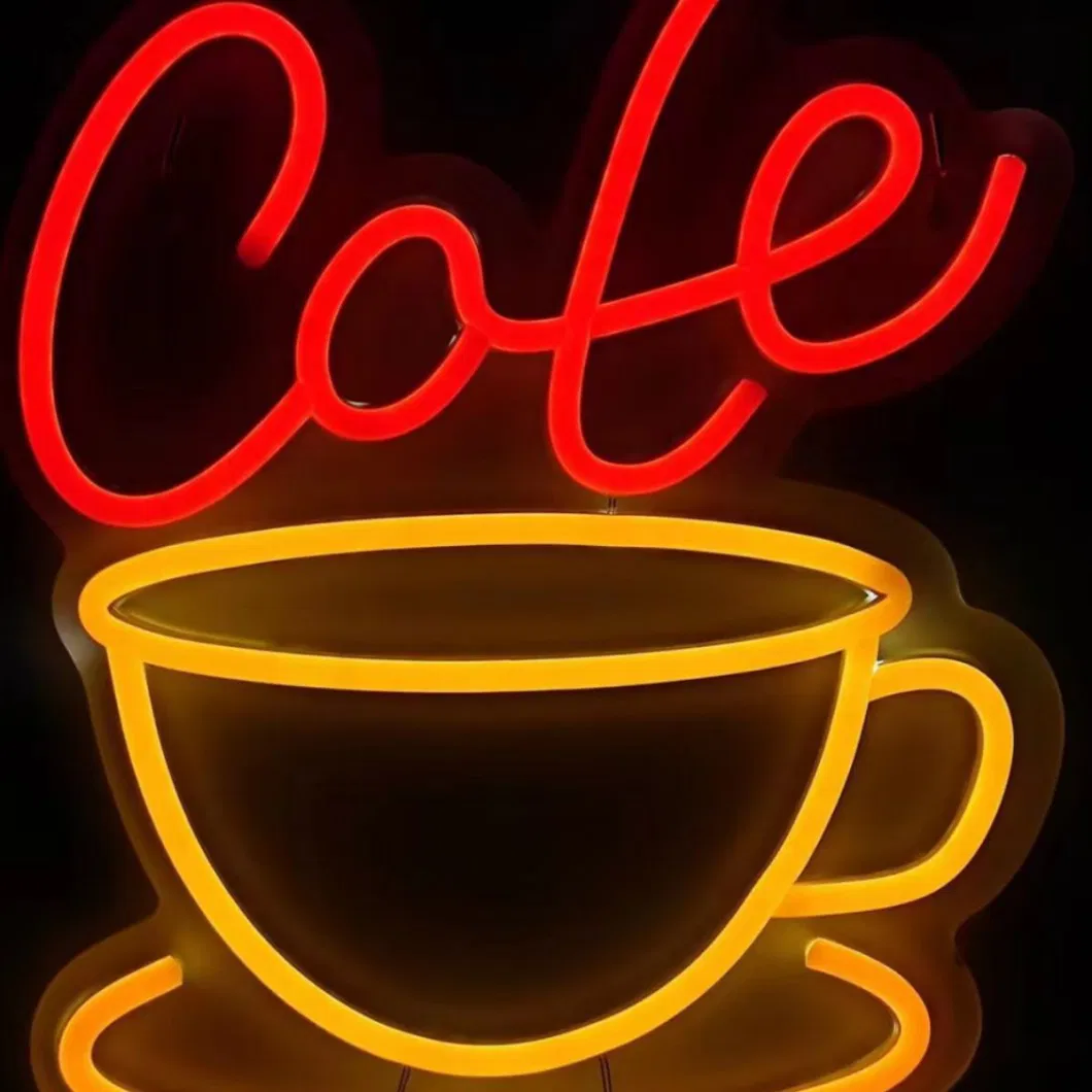 Coffee Cup Creative LED Ambient Light Neon Light Can Be Customized