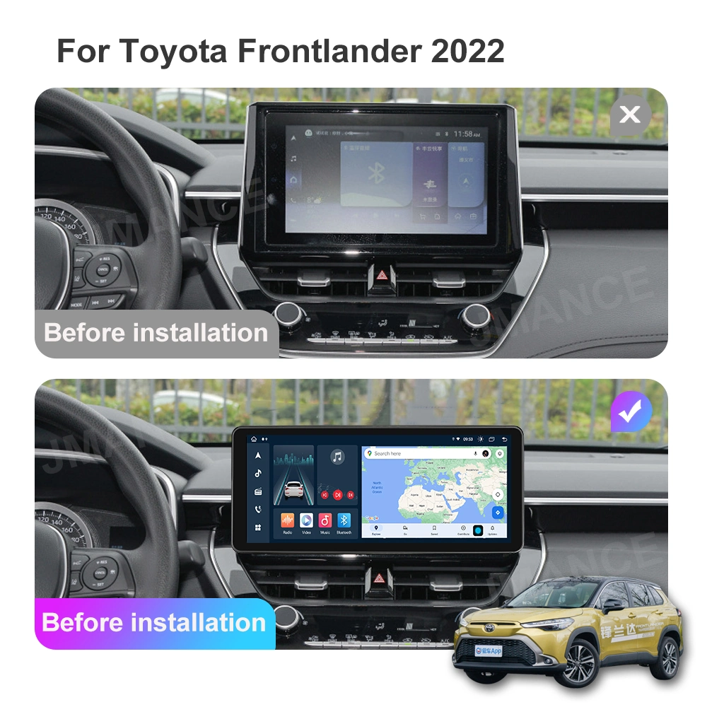 Jmance 12.3 Inch Touch Screen Carplay for Toyota Frontlander 2022 2 DIN Android 10.0 4+64GB Car DVD Player Best Car Radio Auto