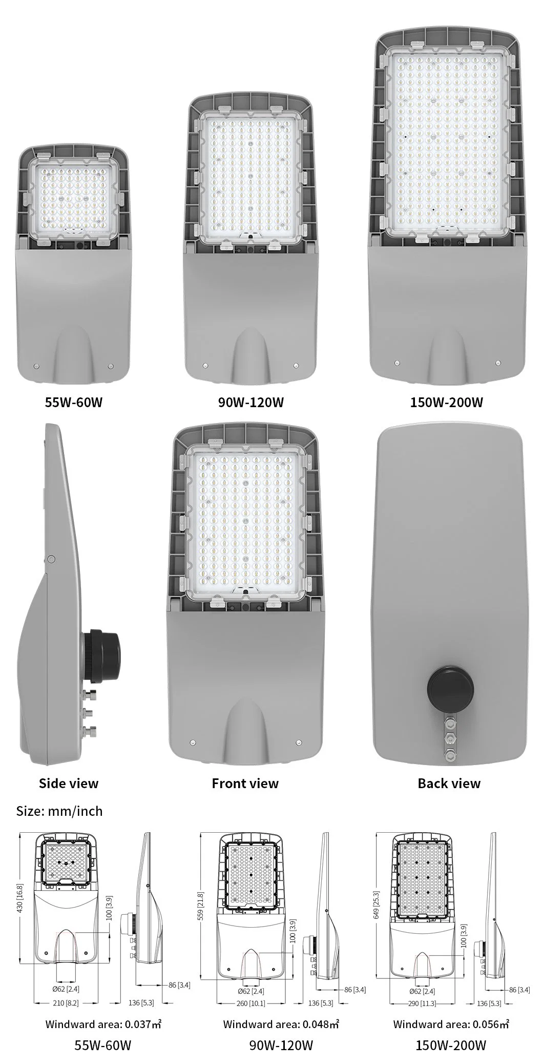 Tempered Glass Lens NEMA/Zhaga Public Projector Expressway Road Lighting