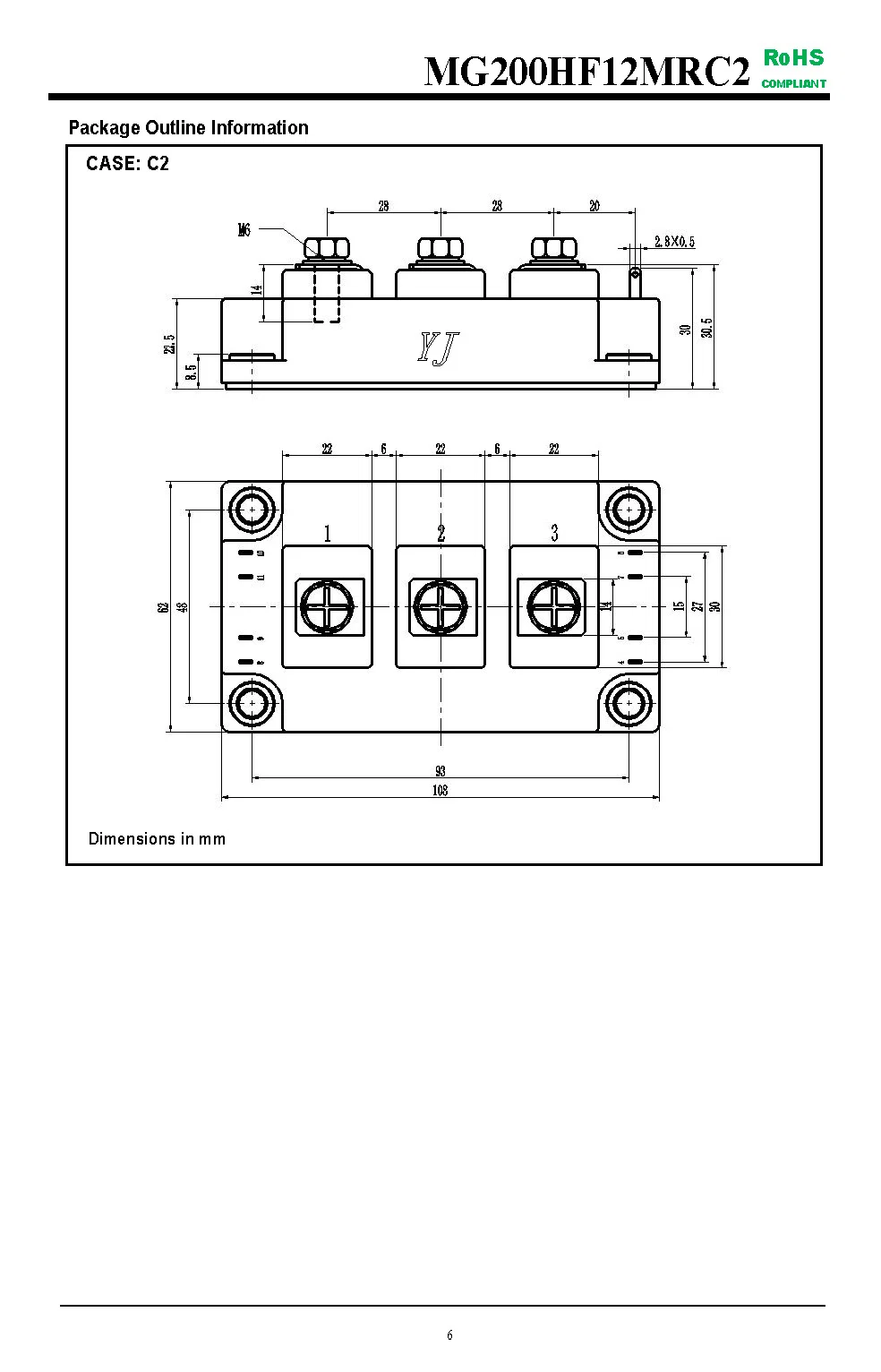 IGBT Modules VCES-1200V IC-200A Short Circuit Rated 10&amp;mu;s Low Stray Inductance fetures applications MG200HF12MRC2