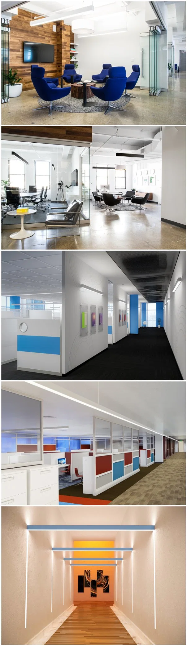 Linkable Linear Light Flexible Pendant Office LED Tube Lighting