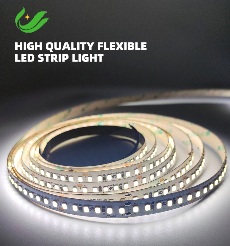 High Quality Wholesale Stock Indoor Decoration Flex Strip Light 24V 120 LED SMD2835 IP20 Non Waterproof 5m Quantity Luminous