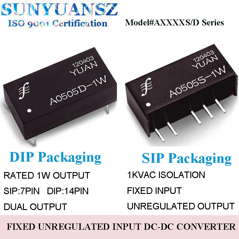 24V to 5V 1W Dual DC DC Transformer Power Modules