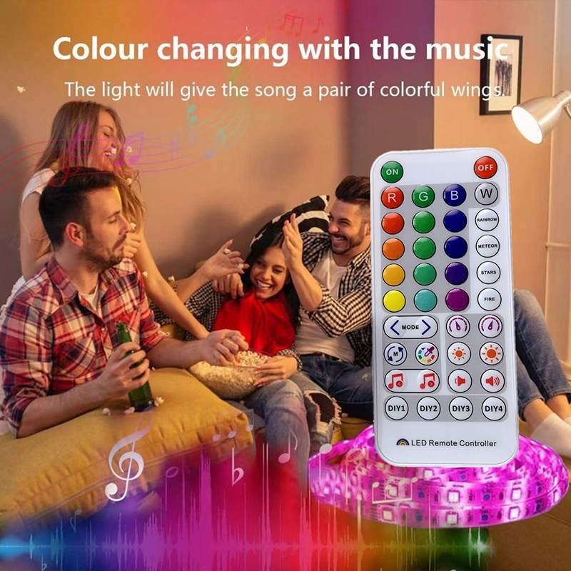 Sp511e Addressable Google Alexa 5V-24V Wireless IR RGB LED Strip Light Music Controller with Remote