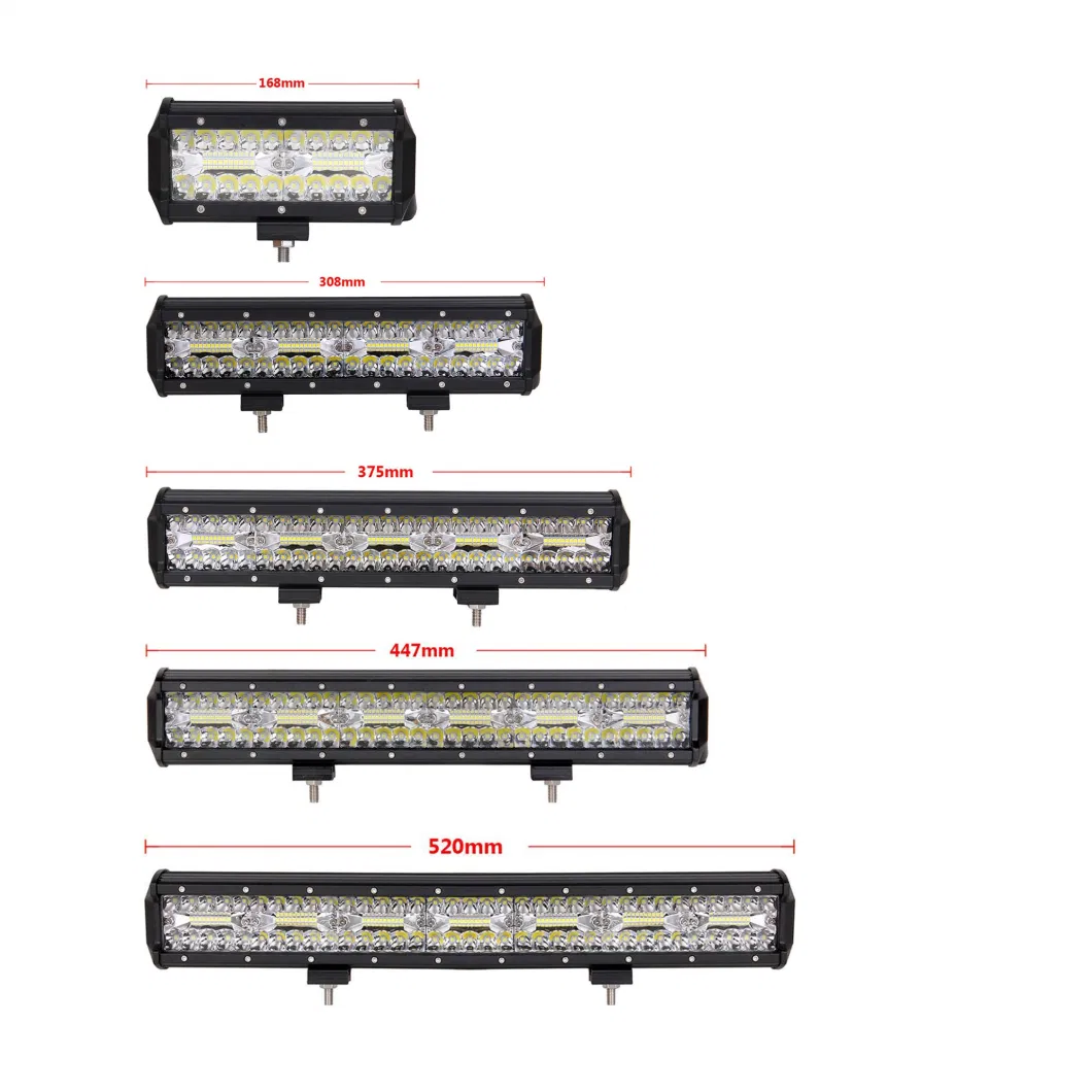 60W Car LED Work Light Bar Offroad Lights Combo Driving Head Lamp