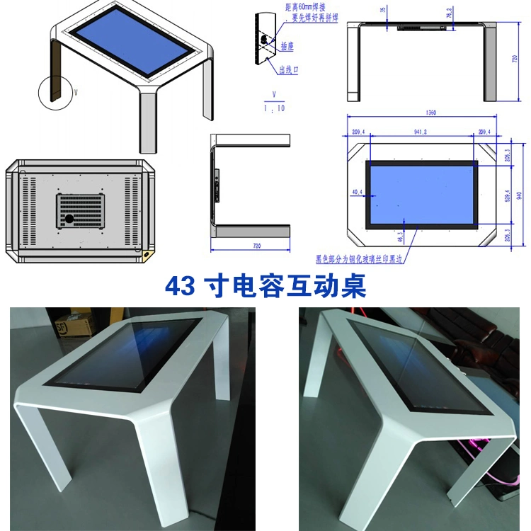 32 Inchinteractive Information Smart Table LCD Advertising Display Kiosk for Coffee Bar Table/Conference/Restaurant/Meeting Room