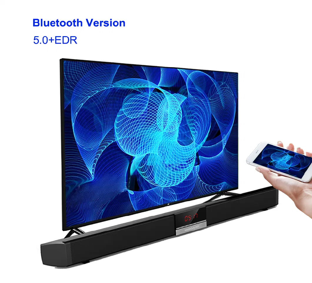 Miboard Wall-Mounted DSP Audio Bar for TV/Computer Bluetooth Wireless Home Theatre Speakers Surround Soundbar with Black PVC Shell