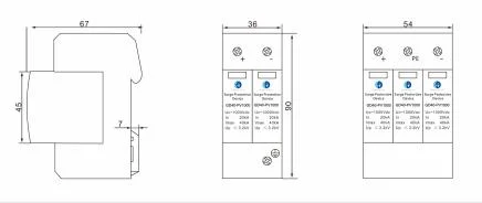 AC/DC Surge Protective Device 20ka-40ka 2p 3p 4p SPD for Power System Lightning Protection DIN Rail Installation