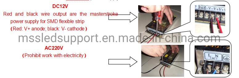 S-Type LED Flexible Strip LED Strip Light SMD2835 with 3m Tape for Custom Shape Lighting