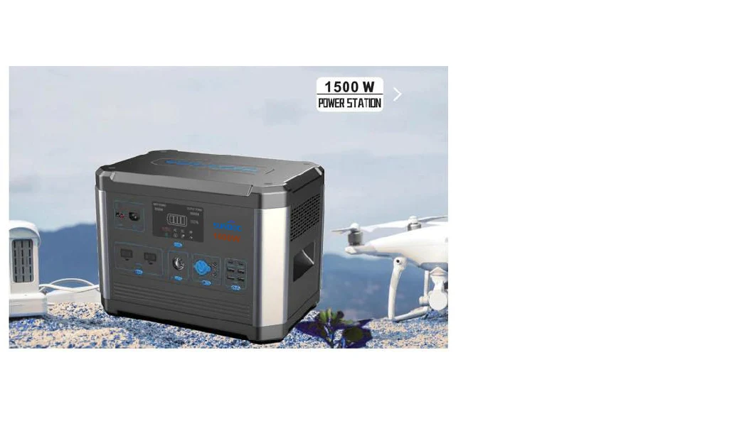 Home Power Station 1500W Portable Solar Generator with Universal AC Outlets for Outdoor Lighting TV and Fridge