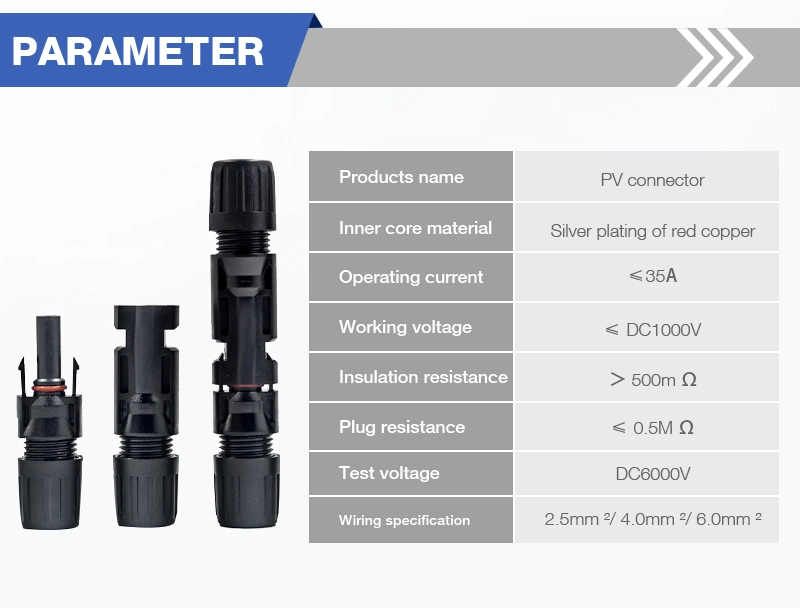 Mc-4 Male and Female Plug Waterproof IP67 Solar Module Photovoltaic Panel Connector