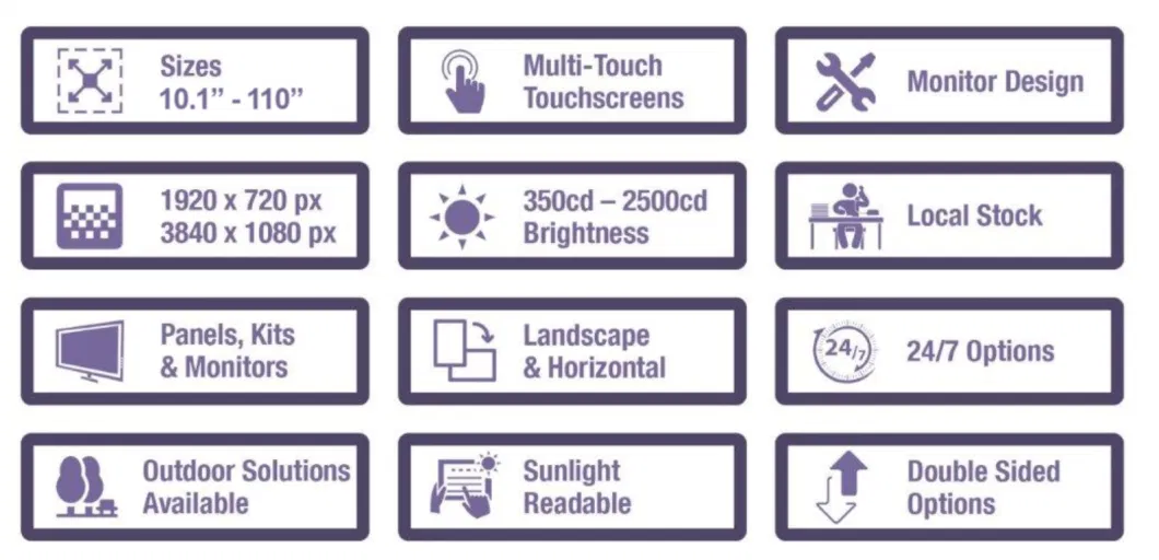 43&quot; Stretched Bar LCD 4K Displays for Bus Station