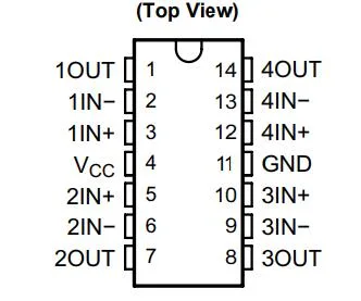 IC Lm324n Quad Operational Amplifier DIP-14 Electronic Components, Integrated Circuit, Temperature Sensor