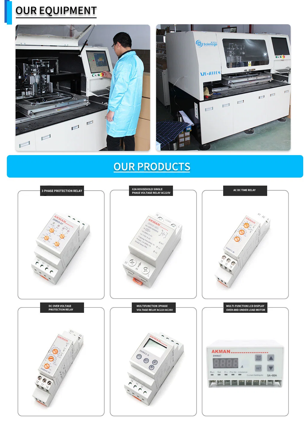 3 Phase Voltage Protection Relay AC Monitoring Relay for Normal/Emergency Power Supply Switching