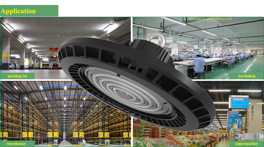 Distributor Wholesale 200lm/W 200W CCT 3000-6500K UFO LED High Bay Light, LED Highbay Light, Luz De Alta Bahia De LED Lighting