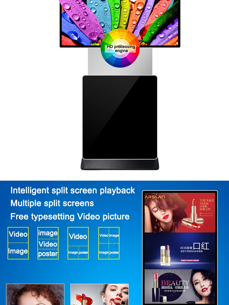 43 Inch Floor Standing Rotating Touch Screen Kiosk Digital LCD Advertising Display