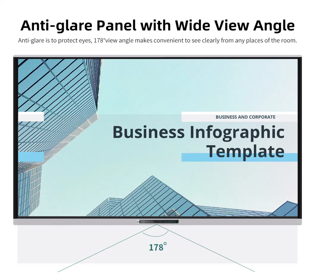 LED-TV Office Digital 4K Display 75&quot; Interactive-Flat-Panel Multi Touch Screen White Smartboard