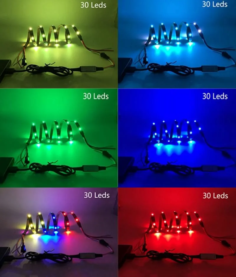 Addressable Lights DMX Pixel Light 5050 Ws 2812 Ws2815 5V RGB RGBW Flexible Neon LED Strip Dreamcolor Kit