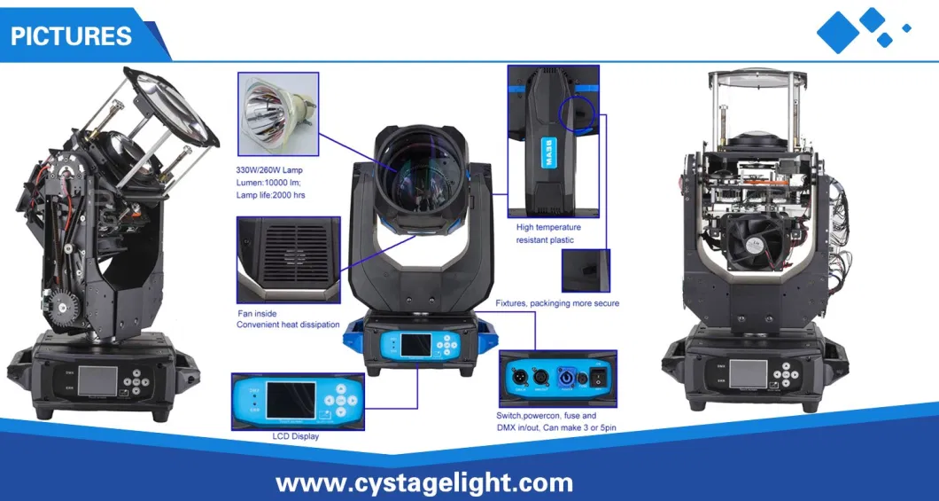 Professional Light 330W / 260W 15r Moving Head Beam Stage Light