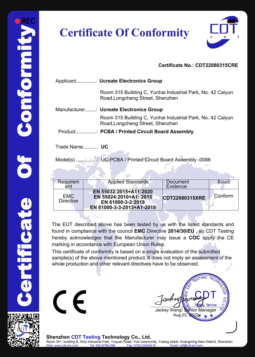 High Quality PCB Assembly for LCD TV Board with Ce