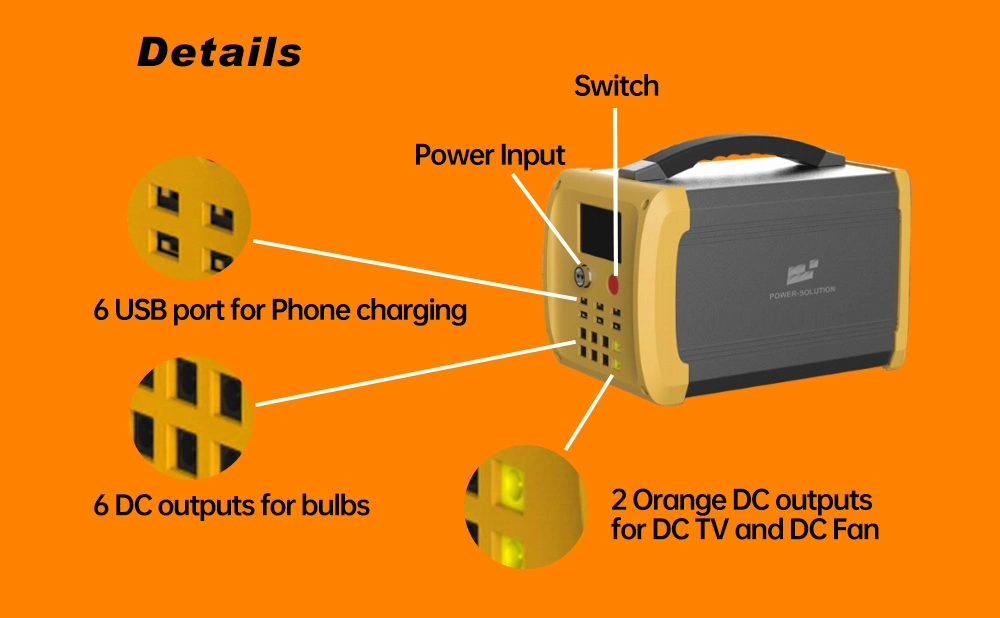 100 Watts 200W 500W Africa off Grid Portable Solar Home Generator System Kit with TV and Fan