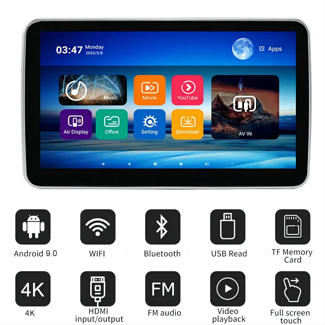 Factory Direct Sales Overseas Edition 10.1-Inch Single DIN Universal Android Navigation 360-Degree Rotating Car Radio