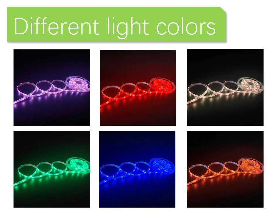 Factory Wholesale IP65 Waterproof TV Backlight RGB Flexible Strip Light LED Christmas Light for Home Party Bar Decoration