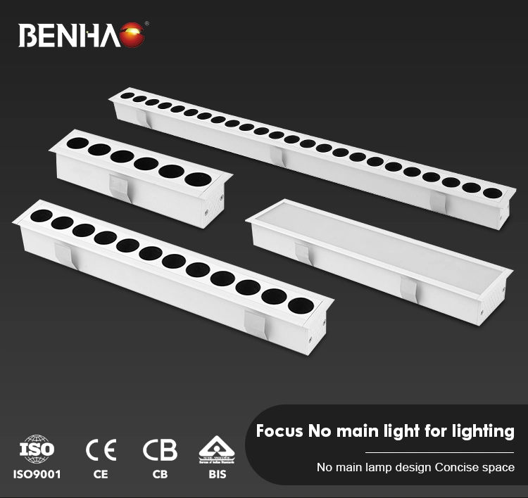 Embedded LED Linear Bar Grille Lamp Villa Living Room Home Strip Anti-Dazzle Advocate The Lamp