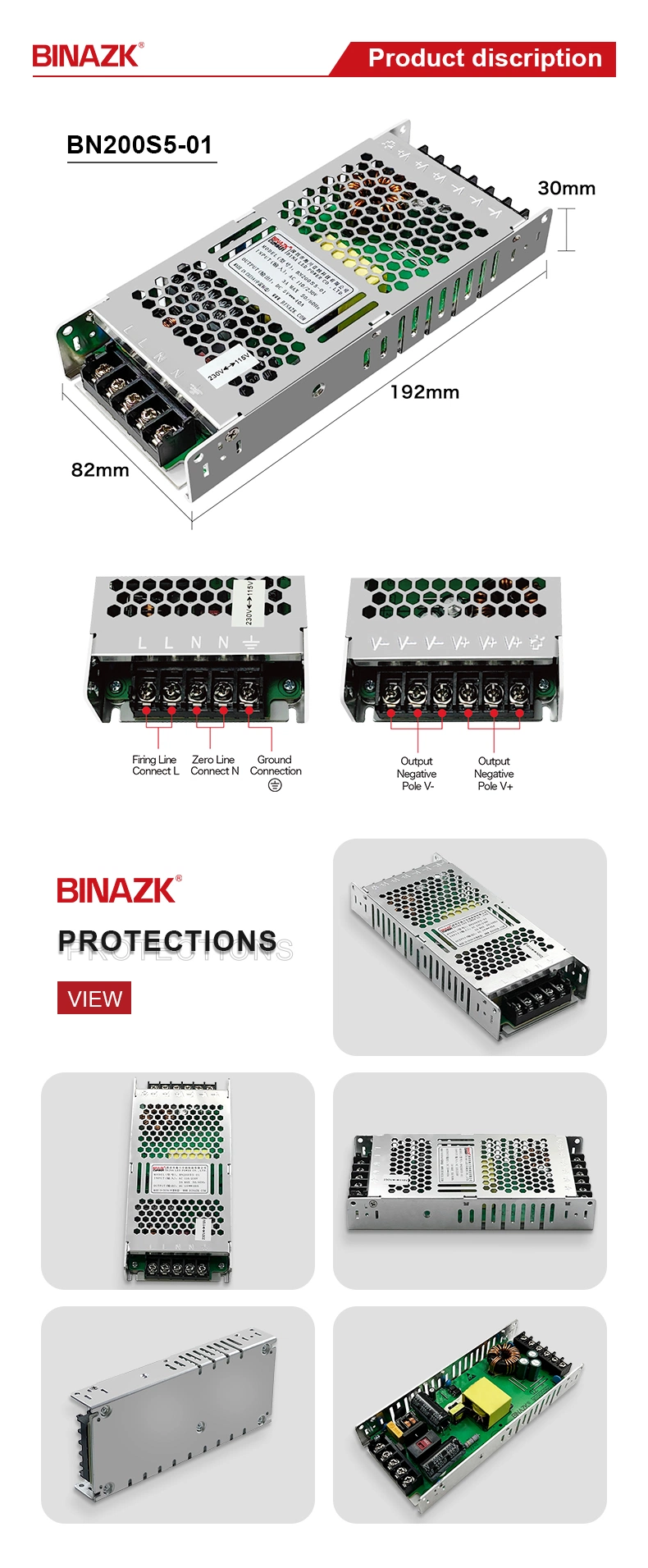 Bina Portable LED Display Screen Outdoor LED Signboard Power Supply