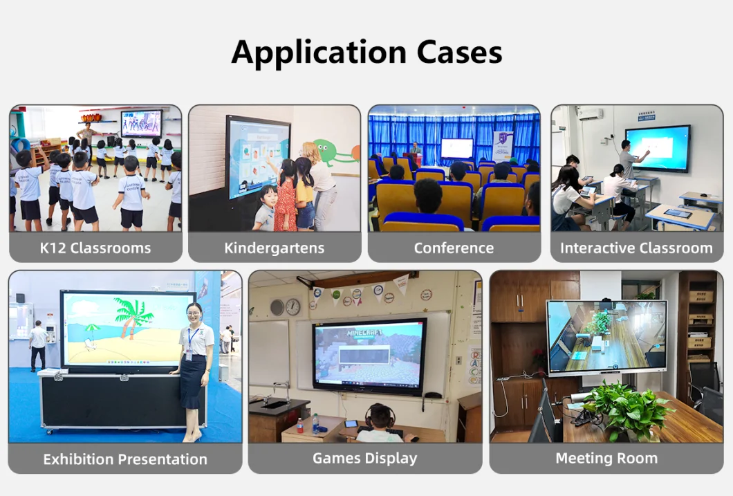 LED-TV Office Digital 4K Display 75&quot; Interactive-Flat-Panel Multi Touch Screen White Smartboard