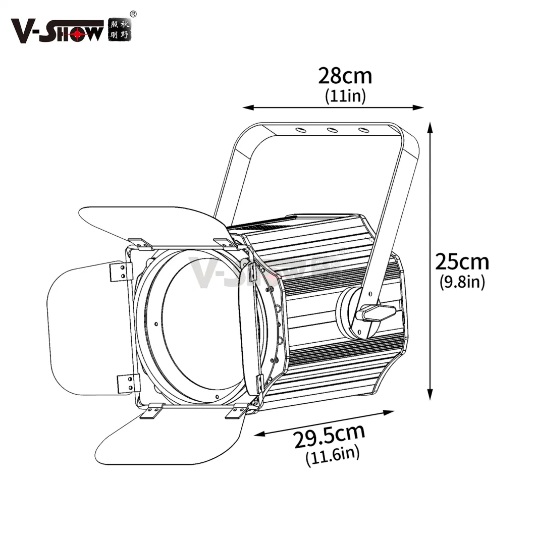 V-Show 200W COB Fresnel LED Spotlight Dimming Bar