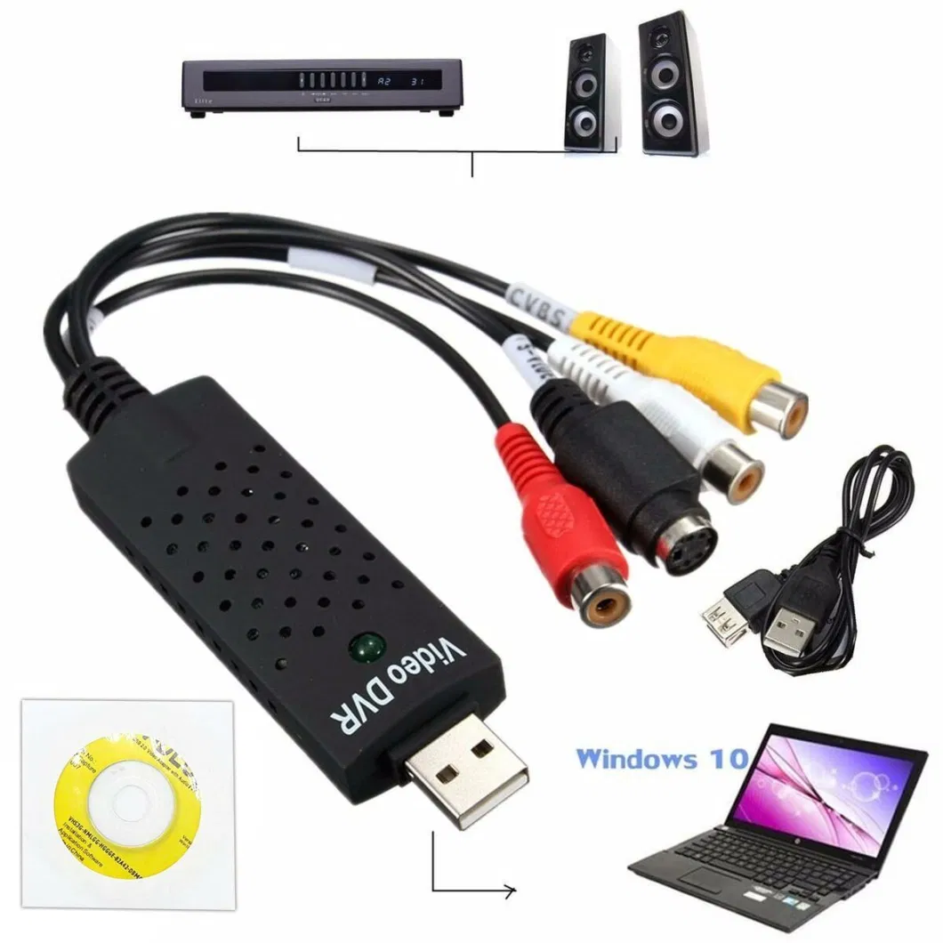 ODM/OEM Easycap USB 2.0 Video Audio Vhs to DVD Converter Capture Card Adapter