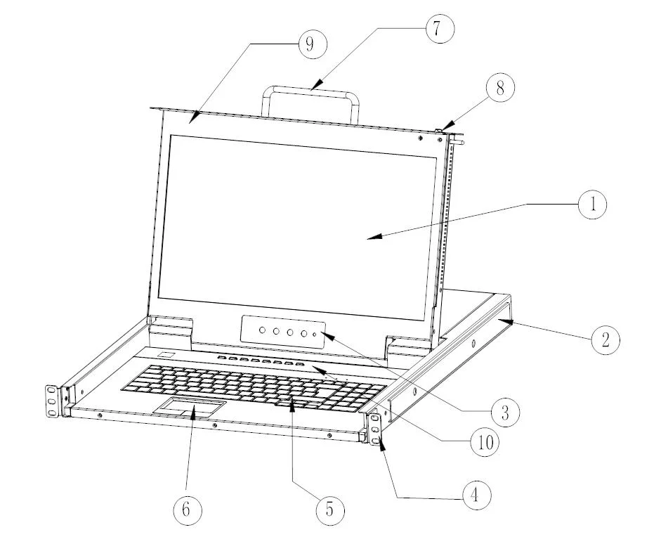 Dual Power Supply Ht2716 Kvm