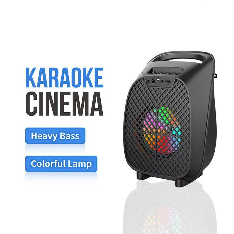 Factory Price 6.5 Inch Outdoor Wireless Speaker Subwoofer Sound LED Light Portable Karaoke Speaker