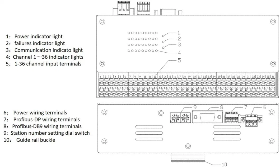 TwoThree Wire PT100 Temperature Acquisition Module