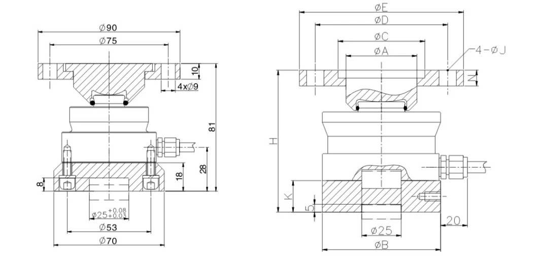 4-Wire Analog Type Stainless Steel Weighing Module Equipped with Load Cell Wsa Used in Silo Scale IP68