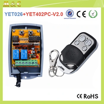 9V-24VAC/DC Fixed/Learning/Rolling Code 433MHz/315MHz Compatible Universal Remote Control Receiver Yet402PC-V3.0